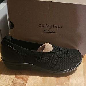 Clarks Women's Black Slip-On Shoes